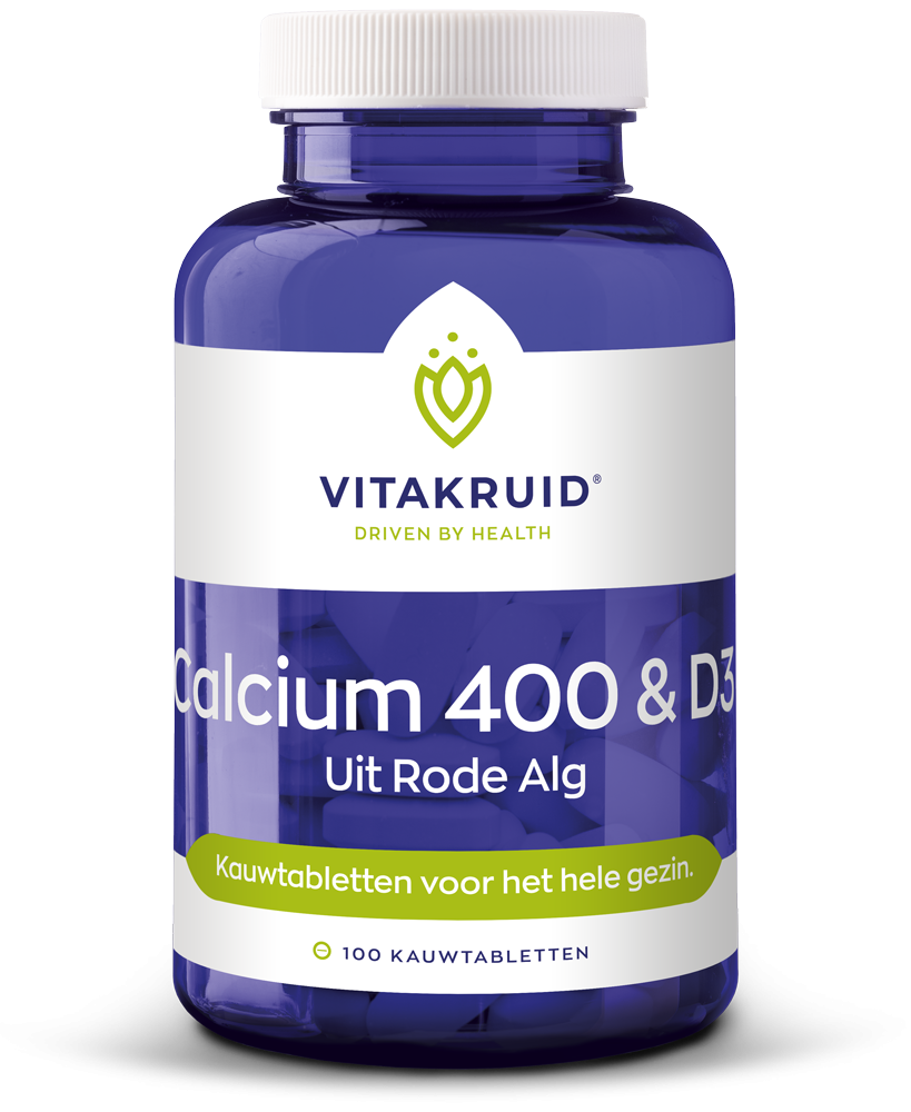 Calcium 400 & D3 uit Rode Alg - 100 vcaps