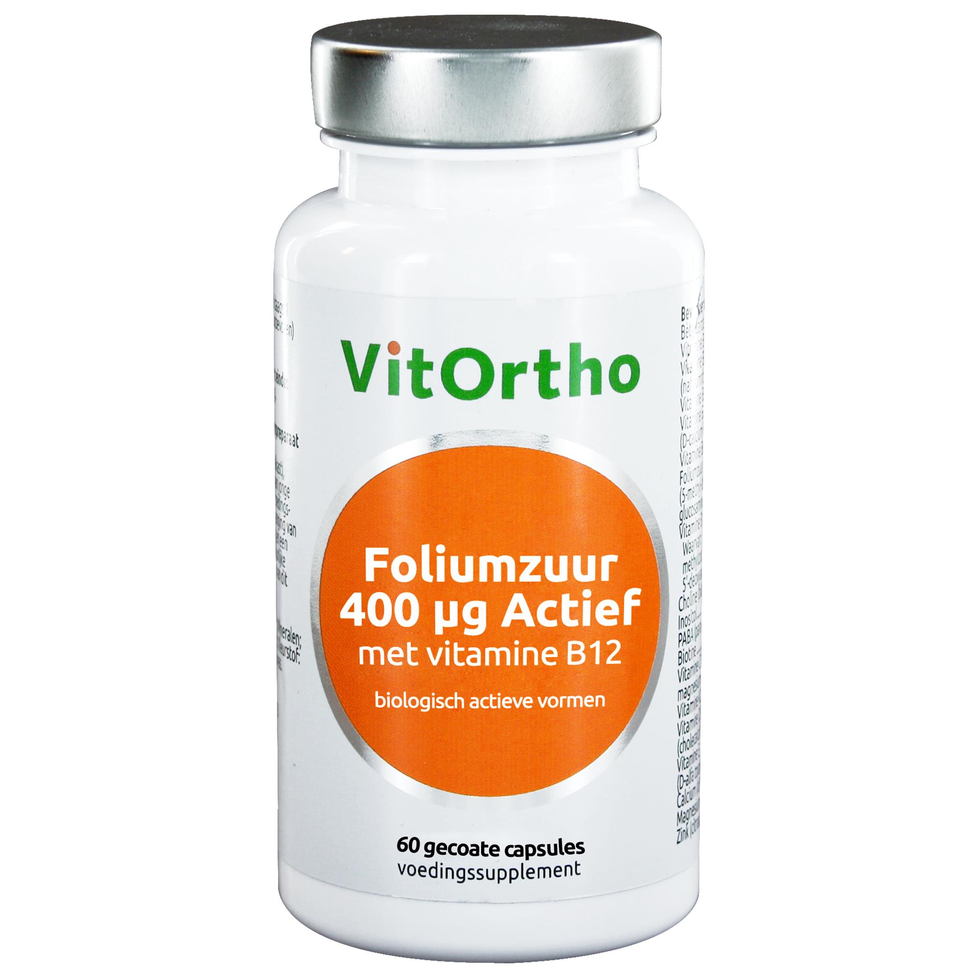 afvoer Preventie Land van staatsburgerschap Foliumzuur (400 g actief met vitamine B12) - 60 tab | NOW3276