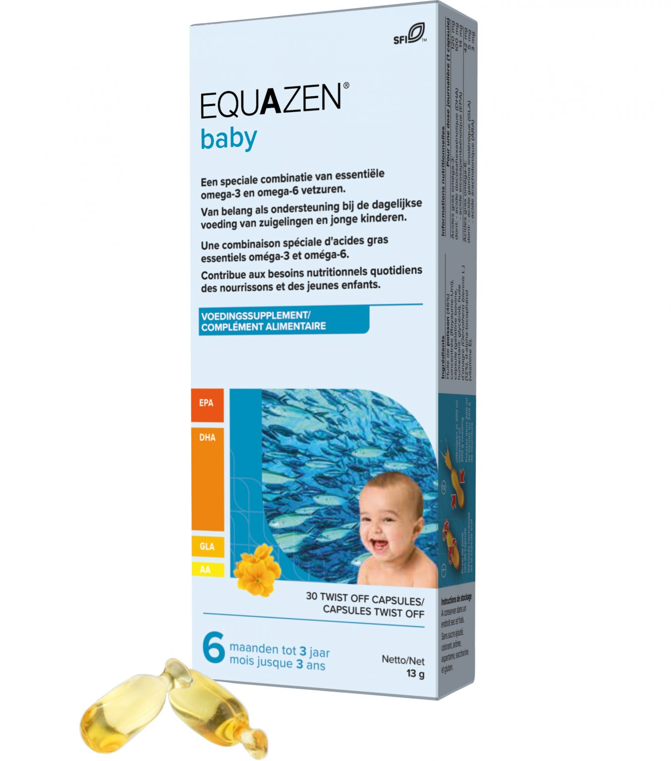 Equazen baby omega 3/6-vetzuren - 30 amp