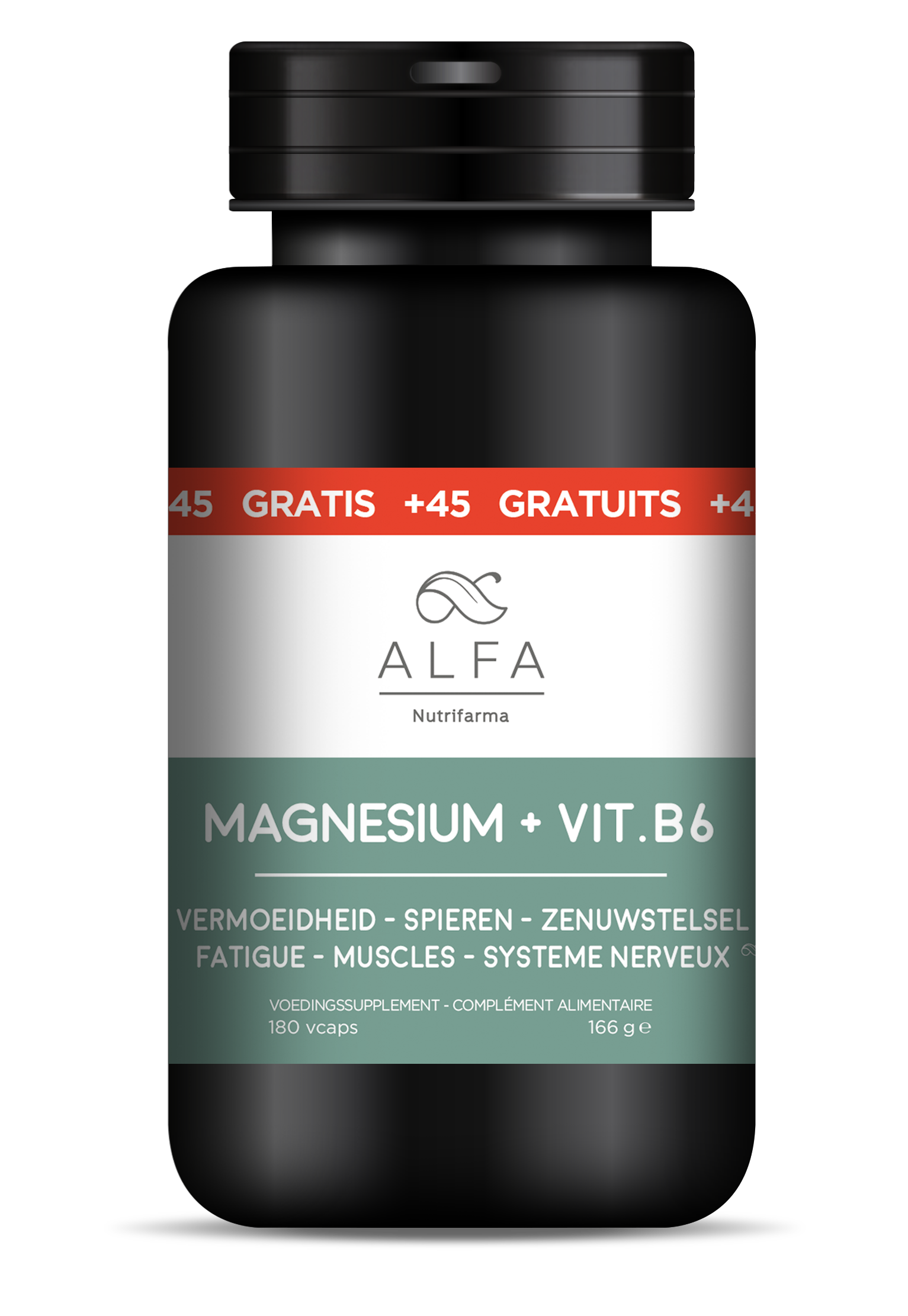 Magnesium + vit B6 - 180vcaps