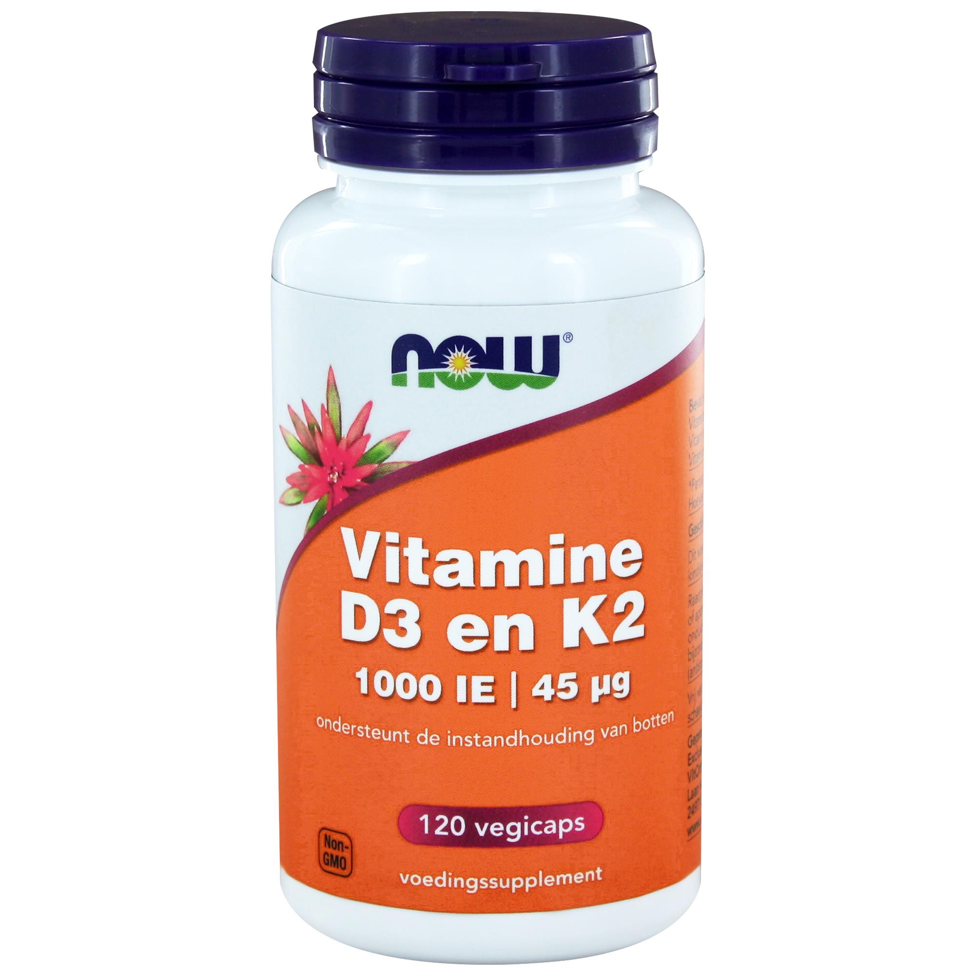 Vitamine D3 1000 iu & Vitamine K2 - 120 Vegcaps